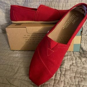 Brand new Red TOMS